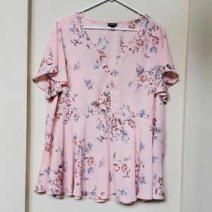 Torrid Pink Mini Chiffon Skater Top